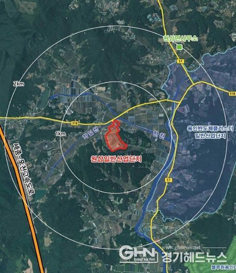 도쿄일렉트론코리아가 들어설 원삼일반산업단지 위치도