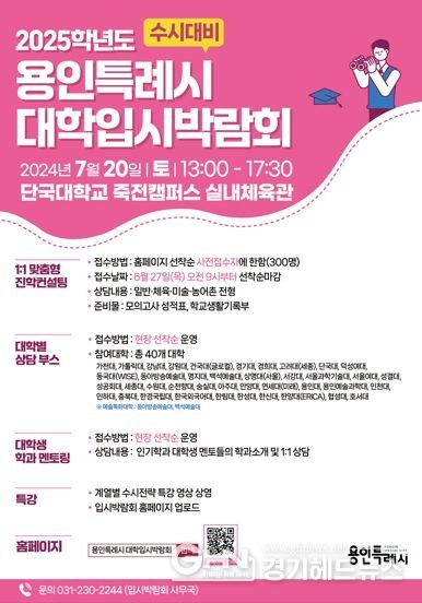2025년 수시 대비 대학입시박랍회 홍보 포스터