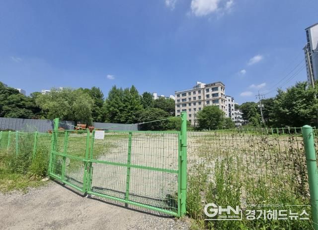 도시숲이 조성될 수지구 죽전동 1070번지 일원 유휴 부지 모습
