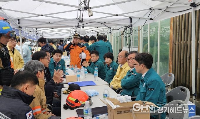 경기도의회 건설교통위원회, 신안산선 공사장 지하 붕괴사고 현장 찾아