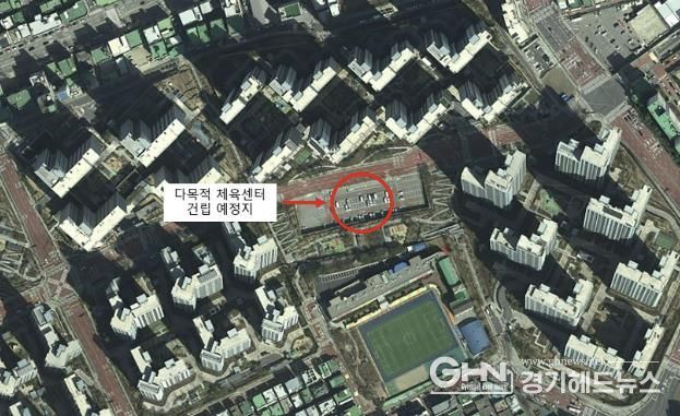 성남시 중원구 금광동 1012번지 다목적 체육센터 건립 예정지 표시도