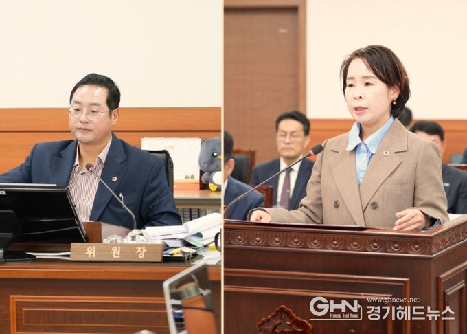 왼쪽부터 : 한근수 위원장, 정현미 의원