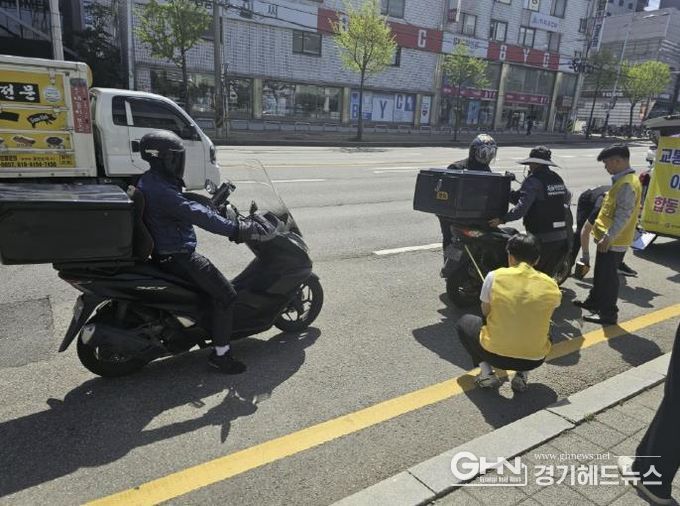 수원시 팔달구, 이륜자동차 소음·안전 합동점검 실시