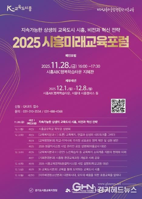 '2025 시흥미래교육포럼' 포스터