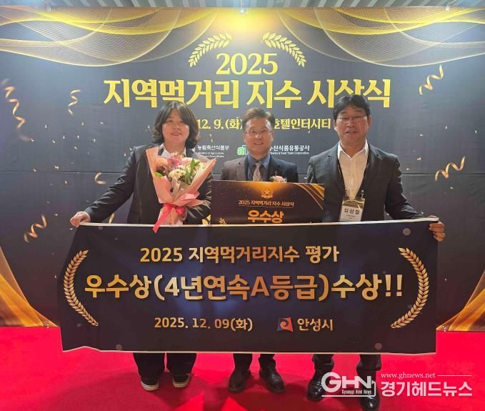 안성시, 지역먹거리지수 4년연속 우수 지자체 선정