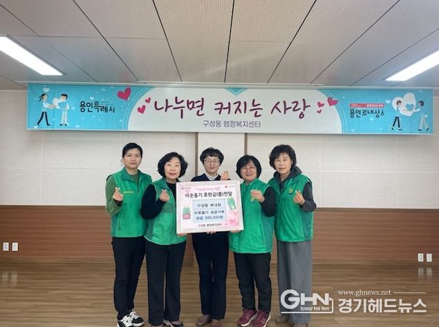 구성동새마을부녀회가 이웃돕기 성금을 기탁했다.