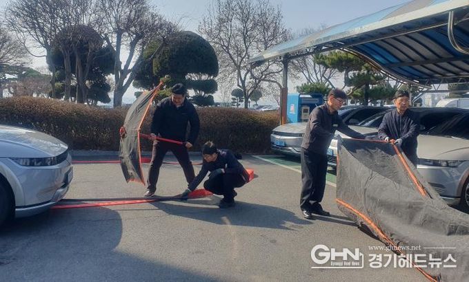 안성시, EV공용차량 충전시설 화재진압 대응훈련 실시